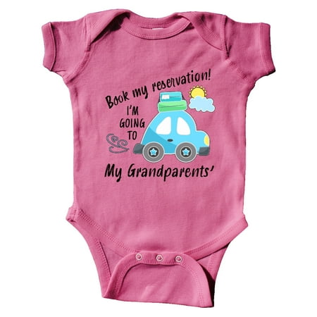 

Inktastic Book my Reservation! I m Going To My Grandparents Gift Baby Boy or Baby Girl Bodysuit