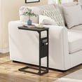 thumbnail image 2 of TUTOTAK C Shaped End Table, Side Table for Couch, Sofa Table with Storage Bag, TV Tray for Living Room, Bedroom, Charcoal Grey TB01BY082, 2 of 18