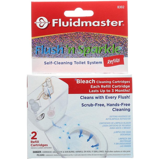 Fluidmaster 8302P8 Flush 'n Sparkle Automatic Toilet Bowl Cleaning
