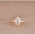 thumbnail image 3 of Cora Jewellery 2CT Bezel Set Marquise Moissanite Engagement Ring For Women, 14K Yellow Gold, 3 of 6