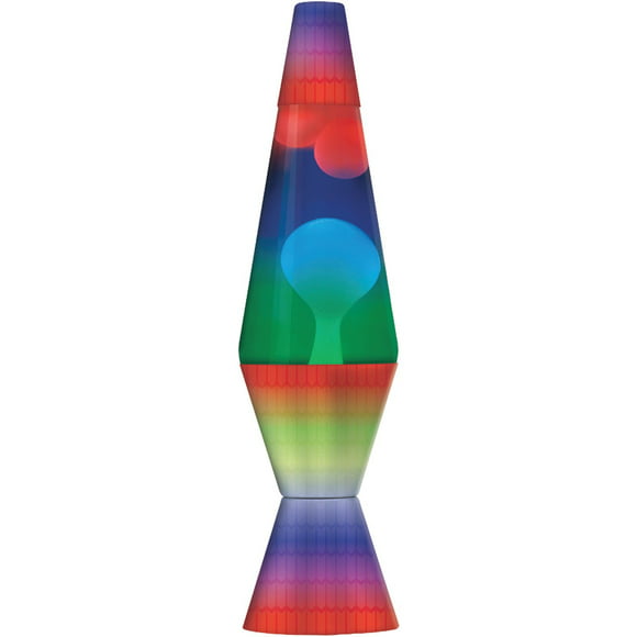 Lava the Original 14.5-Inch Colormax Lamp with Rainbow Decal Base