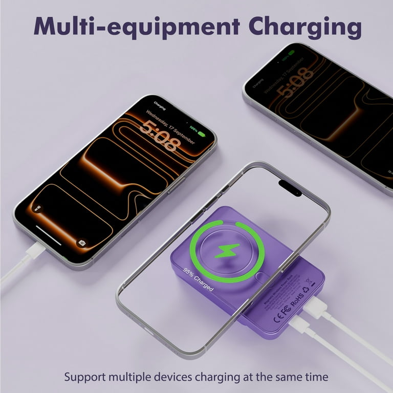 chicarygo Wireless Power Bank, 10000mAh, Magnetic Fast Charging
