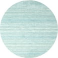 thumbnail image 1 of Ahgly Company Machine Washable Indoor Round Contemporary Jeans Blue Area Rugs, 5' Round, 1 of 7