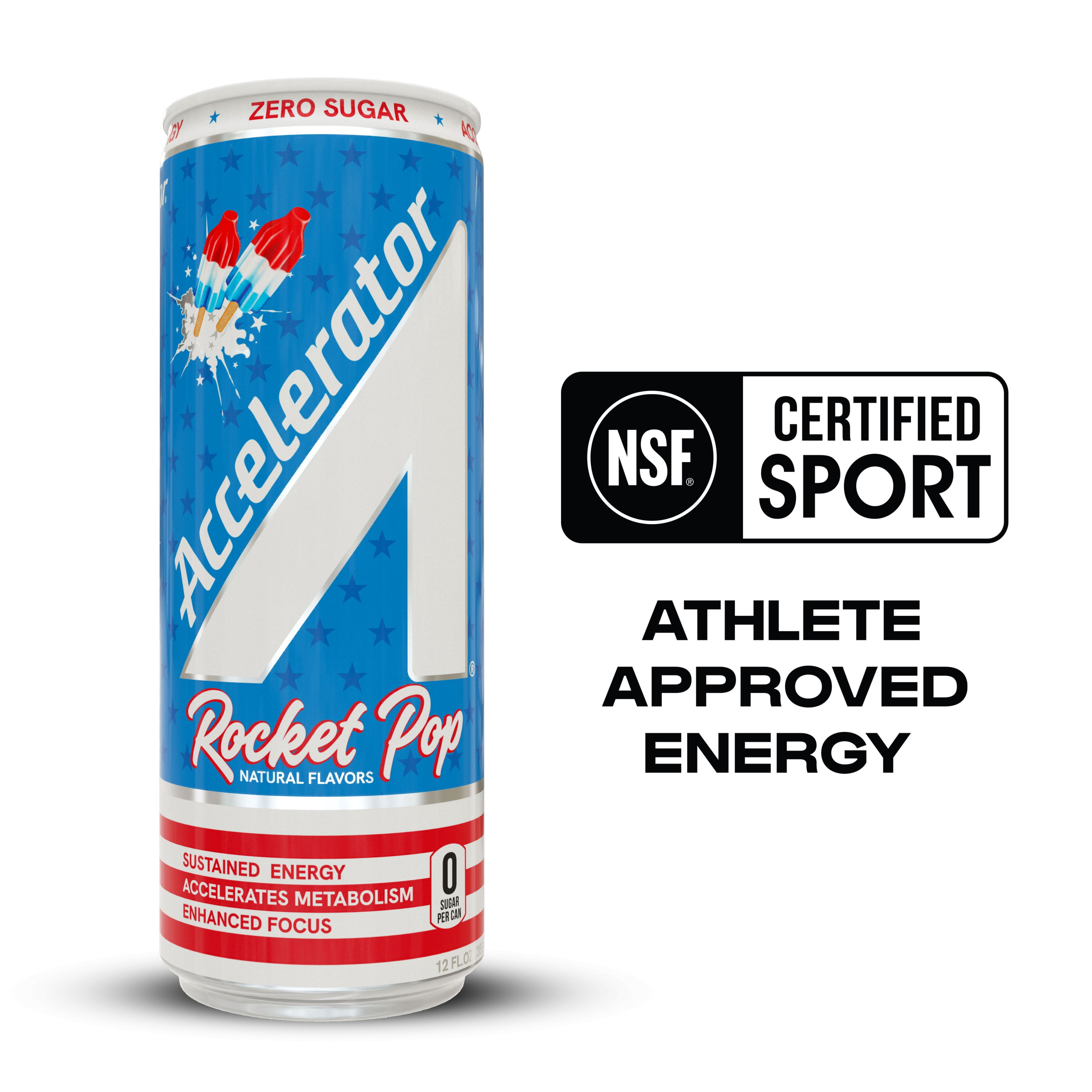 Accelerator Rocket Pop Energy Drink, 12 fl oz can