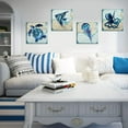 thumbnail image 2 of Beach Wall Art Bathroom Decor Dark Blue Ocean Animal Pictures Kitchen Painting Vintage Angelfish Sea Turtle Octopus Jellyfish Canvas Posters Kids Bedroom Wall Decor Home Decorations 16x16" 4 Pcs/Set, 2 of 6