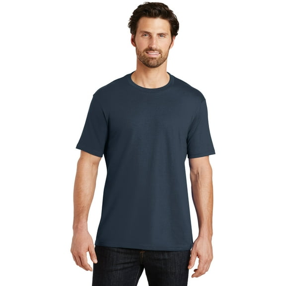 District Made Mens Perfect Weight Crew Tee-L (New Navy)