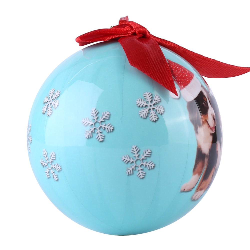 Christmas Dog Ball Ornaments Shatterproof Christmas Tree Decorations Large Hanging Ball Pendants with String for Xmas Tree, Holiday Wedding Party Decoration