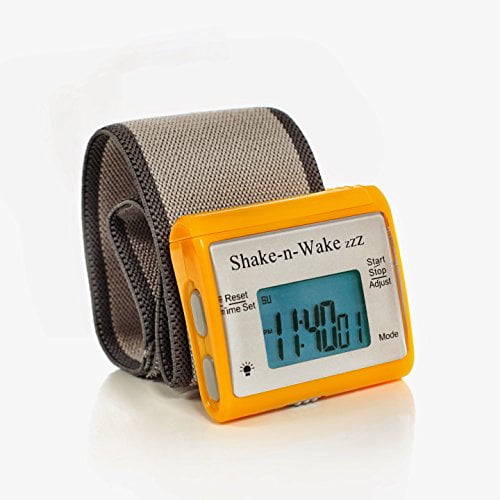 Tech Tools Silent Vibrating Personal Alarm Clock ShakeNWake Orange