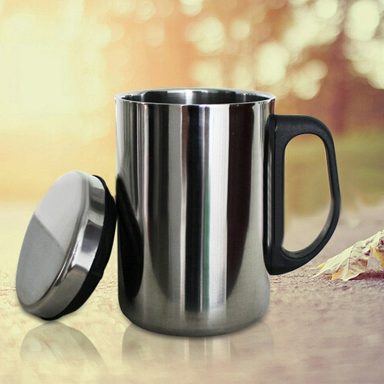 FineDine Stainless Steel Drinking Cup, Coffee Mug with Lid and Handle -  BPA-Free Spillproof Lid, & S…See more FineDine Stainless Steel Drinking  Cup
