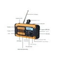 thumbnail image 3 of Multifunction Radio Hand Crank Solar USB FM/ AM/ WB Weather Radios Emergency Flashlight Power Bank ,Handy Bright, 3 of 4