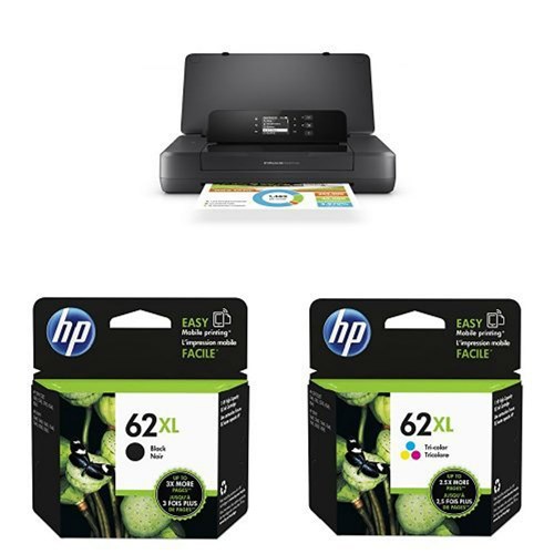 HP OfficeJet 200 Mobile Printer with 62 XL Black and Tri Color High