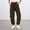 Coffee, variant on Women's Casual Pants Street Style Joggers with Elastic Waist and Multiple Pockets for Comfortable Daily Wear