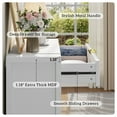 thumbnail image 7 of Laintene Sideboard Storage Cabinet, Fluted Buffet Cabinet with Adjustable Shelf and Drawer for Dining Living Room, Entryway, White Set of 2, 7 of 7
