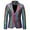 Multicolor, variant on ZVNAΖH Men's Sequin Blazer Long Sleeve Slim Jacket Stage Performance Coat Two Button Suit Jacket