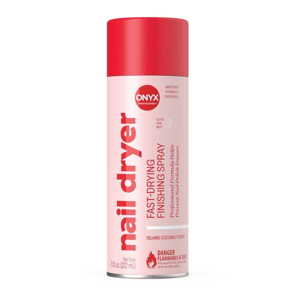 Onyx Professional Nail Drying Spray, Quick-Dry Smudge-Proof Finish, 7.5 fl oz