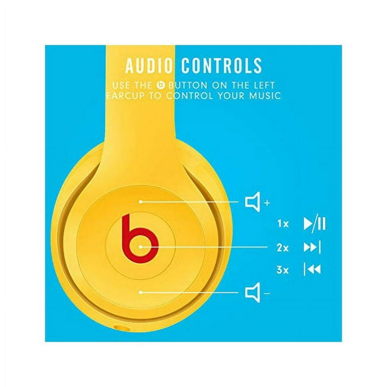 Beats Solo3 Wireless On-Ear Headphones - Club Yellow (Latest Beats Solo3 Wireless On-Ear Headphones - Club Yellow (Latest