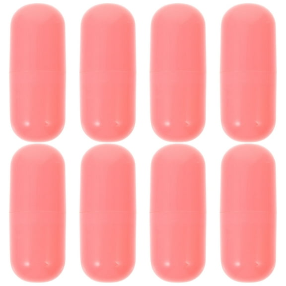 FRCOLOR 8pcs Mini Fillable Capsules Travel Openable Empty Lipstick Tubes for Lipstick Samples