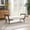 Beige + Light Brown + Primary Living Space + Chenille + Mid-Century Modern + Rubberwood + Wood + Foam + Rubber Wood, variant on 52" Mid Century Bench with Walnut Wood Leg,Channeled Upholstered Footrest Stool for Kitchen, Living Room, Bedroom, Entryway, End of Bed. Chenille Fabric Beige