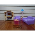 thumbnail image 3 of Gloria Living Room Set Easy to Assemble Dollhouse Furniture with Picture Frames, 7.5", 3 of 5