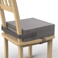 thumbnail image 1 of Asiento elevador para mesa de comedor para niños pequeños, correas de seguridad dobles lavables de PU, asiento elevador inferior antideslizante para comedor para niños pequeños, cojín creciente de via, 1 of 5