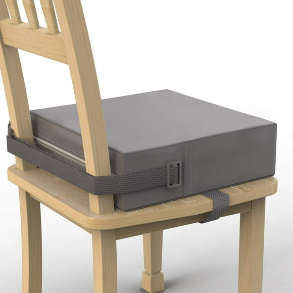 Asiento elevador para mesa de comedor para niños pequeños, correas de seguridad dobles lavables de PU, asiento elevador inferior antideslizante para comedor para niños pequeños, cojín creciente de via