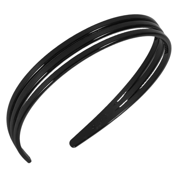 KONTONTY Fashionable Black Hollow Hair Band with Teeth for Styling and Decoration