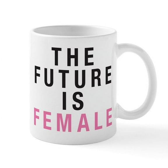 CafePress - Future Is Female Mug - 11 oz Ceramic Mug - Novelty Coffee Tea Cup