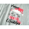 thumbnail image 5 of Beezizac Tween Girls Christmas Jammies Gray & Red Cat Pajamas 2-Piece Long Sleeve PJ Set Clothes Size 16, 5 of 7