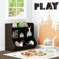 thumbnail image 3 of UTEX Toy Storage Organizer with Bookcase, Kid’s Bin Storage Unit with 8 Compartments &3 Baskets Bins, Toys Box Organizer, Kid’s Multi Shelf Cubby for Books,Toys (Espresso), 3 of 7