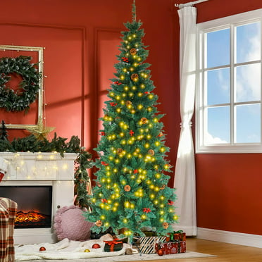 Homegear 6FT Artificial White Christmas Tree Xmas Decoration - Walmart.com