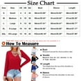 thumbnail image 3 of Summer Savings Clearance 2024! TAGOLD Womens Tops,Women's Fashion Solid Color Round Neck Long Sleeve Casual T-Shirt Top Blouse, 3 of 7