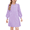 Lavender, variant on Arshiner Girls Sweater Dress Fall Winter Knit Puff Long Sleeve Pullover Casual Dresses with Pockets