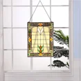 thumbnail image 4 of Bieye W10029 25 inches Mission Tiffany Style Stained Glass Window Panel with Hanging Chain, 4 of 6