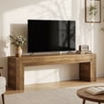 thumbnail image 5 of Finmind 63" TV Stand for TVs up to 70 Inches, Rustic Natural TV Console for Living Room, 5 of 10