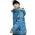 thumbnail image 4 of EnJoCho Youth Hooded Winter Parka Quilted Puffer Coat Boys Girls Fleec𝖾 Lined Insulated Thermal Windproof Snow Jacket 𝖶aterproof Warm Down Coat Kids Outerwear, 4 of 7