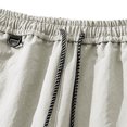 thumbnail image 6 of Iyufng Men's Drawstring Elastic Waist Casual Wide Leg Outdoor Cargo Pants with Button Flap Pocket, 6 of 7