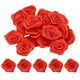 thumbnail image 1 of Uxcell 50 piezas de rosas de cinta de 3 cm para manualidades, flores de tela artificiales, rojas, 1 of 5