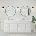 thumbnail image 4 of Design House Cultured Marble Double Sink 61" Vanity Top with Backsplash and Pre-Drilled 4" Centersets, White, 4 of 21