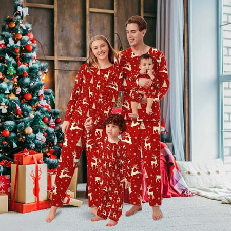 

Christmas Mom Mammy Print Blouse Tops And Pants Xmas Family Clothes Pajamas