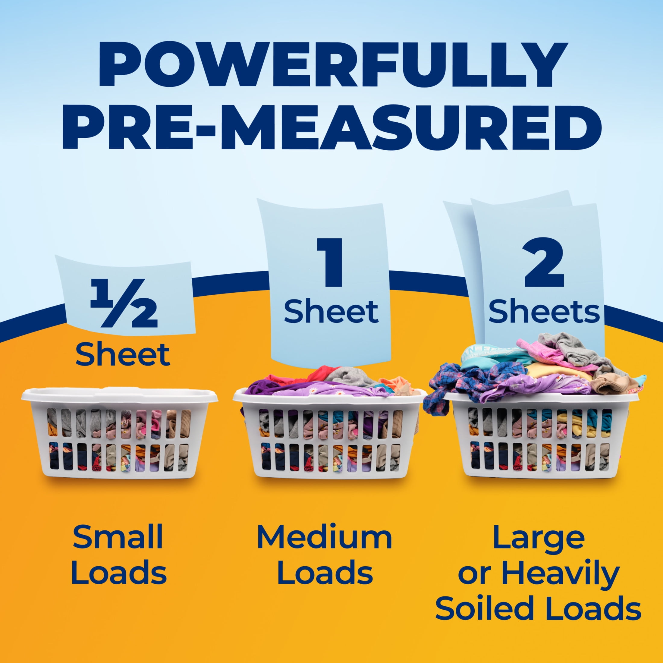 ARM & HAMMER Power Sheets Plus OxiClean Stain Fighters Laundry Detergent, Clean Cotton, 104 Count