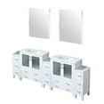 thumbnail image 2 of Volez 96 in W Double Bath Vanity with Side Cabinets, Ceramic Top, and 28 in Mirrors, 2 of 3