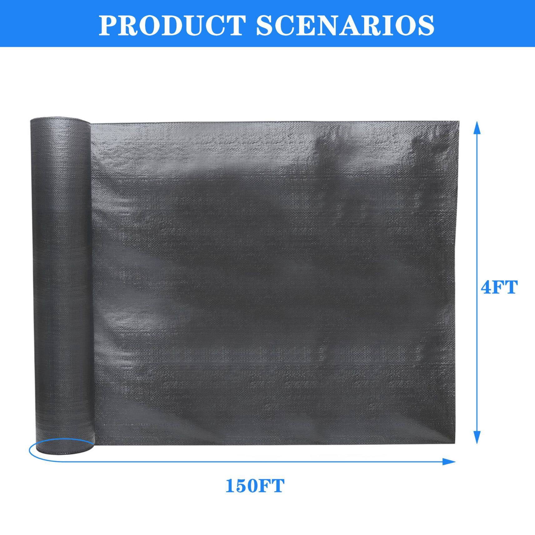 Weed Barrier, Heavy-duty Garden Weed Landscape Fabric Durable Polypropylene Cloth for Gardening, Soil Erosion Control, and UV stabilized