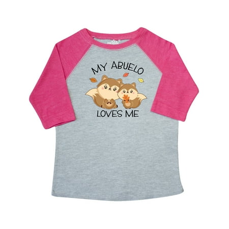 

Inktastic My Abuelo Loves Me with Cute Squirrels in Autumn Gift Toddler Boy or Toddler Girl T-Shirt