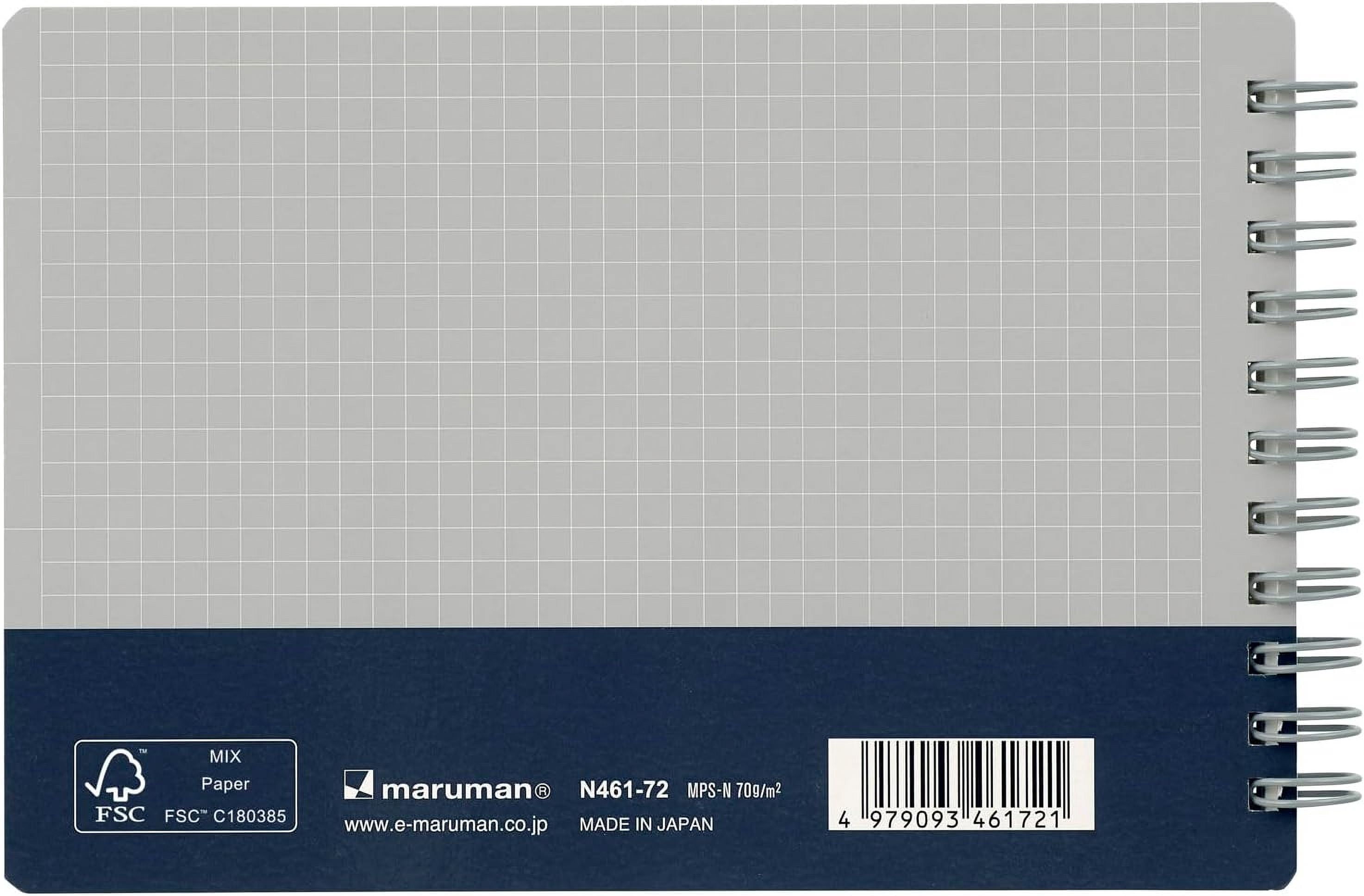 Utoka Pocket Size Notebook 4mm Graph Navy 90 Sheets 4.2 x 6.5 5 Pack