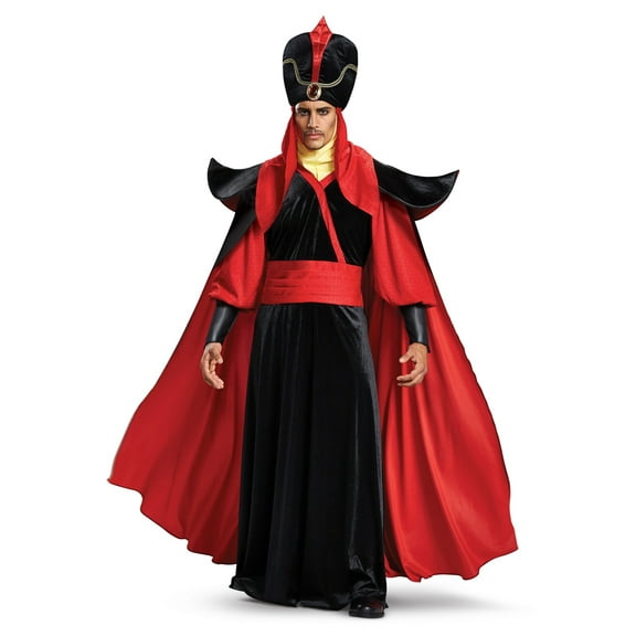 Disney Aladdin Jafar Costume for Adults with Velour Tunic and Cape, Adult Size M