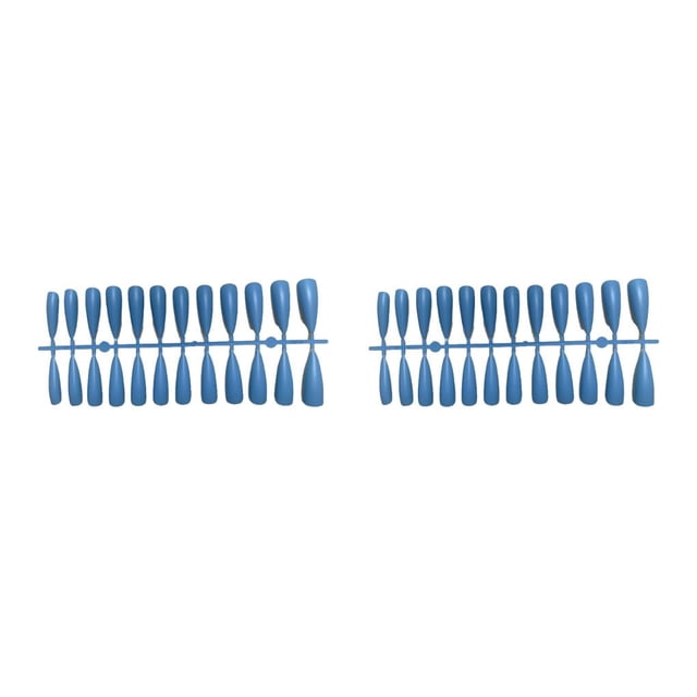 Minnieouse Tabletas para mejorar las uñas Textura esmerilada Uña falsa Cobertura completa Puntas de manicura llamativas JM-04Light Bliue JM-04 Azul claro 2piezas Minnieouse CBP456143