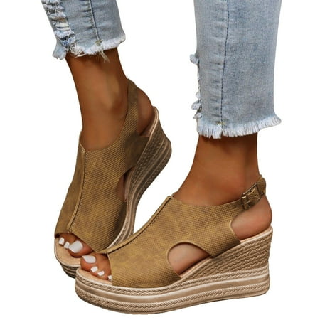 

Women s Wedge Sandal Comfortable Dressy Flats Sandals Open Toe Casual Summer Shoes