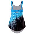 thumbnail image 4 of Vedolay 2 Piece Swimsuit For Women Womens 2023 Fashion Stripes Print Lined Up Double Up Tankini Sets Swimsuits Bathing Suit Swimwear,Light Blue M, 4 of 5