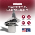 thumbnail image 5 of Chimcare Wind Directional Chimney Cap - 10 in Round, Single Wall, Rotating, Non-Air-Cooled, USA Made, 5 of 10