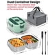 thumbnail image 5 of Lonchera eléctrica portátil para hombres, calentador de alimentos de 1.5 litros para adultos con 2 contenedores de acero inoxidable, caja de almuerzo autocalentable de 80 W para coche y camión., 5 of 5